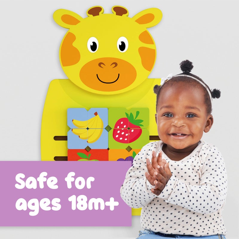 Spark & WOW LEARNING ADVANTAGE Giraffe Activity Wall Panel - 18m+ - Toddler Activity Center - Wall-Mounted Toy - Busy Board Decor for Bedrooms, Daycares and Play Areas - Image 2